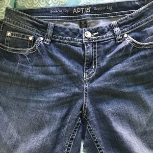 Apt 9 Bootleg Jeans with bling details